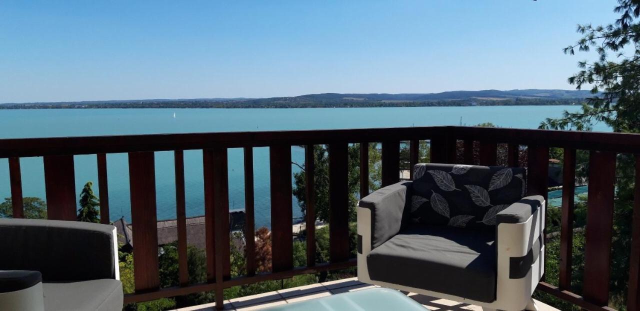 Tihany , Best View, Spacious Wellness, Central , 50M Beach Apartment Bagian luar foto